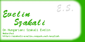 evelin szakali business card